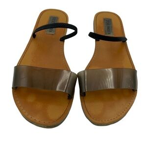 Steve Madden Dasha Sandals Slip On Elastic Strap Lucite Upper Sz 7.5M